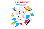 10 Astronaut Vector Illustration, a Person Illustration by denayunebgt (Thumbnail 1 of 4)