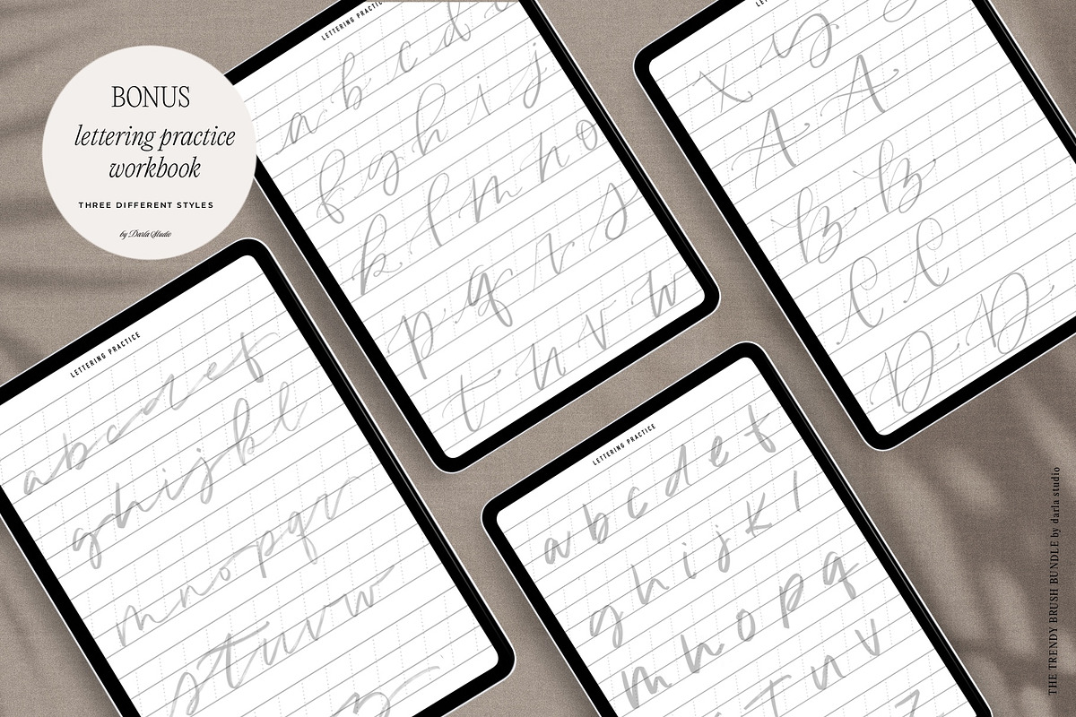 Lettering Brush Bundle + Workbook, a Brush Add-On by Darla Studio (Photo 15 of 16)