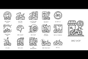 Bicycle and bike service icons, a Transportation Illustration by Vector Tradition (Thumbnail 2 of 3)