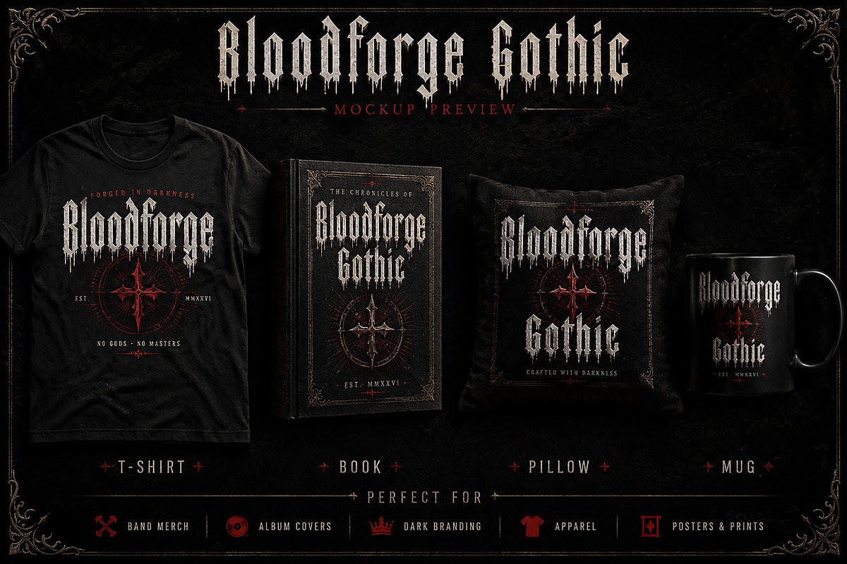 Bloodforge Gothic, a Slab Serif Font by Wow Magic (Photo 2 of 5)