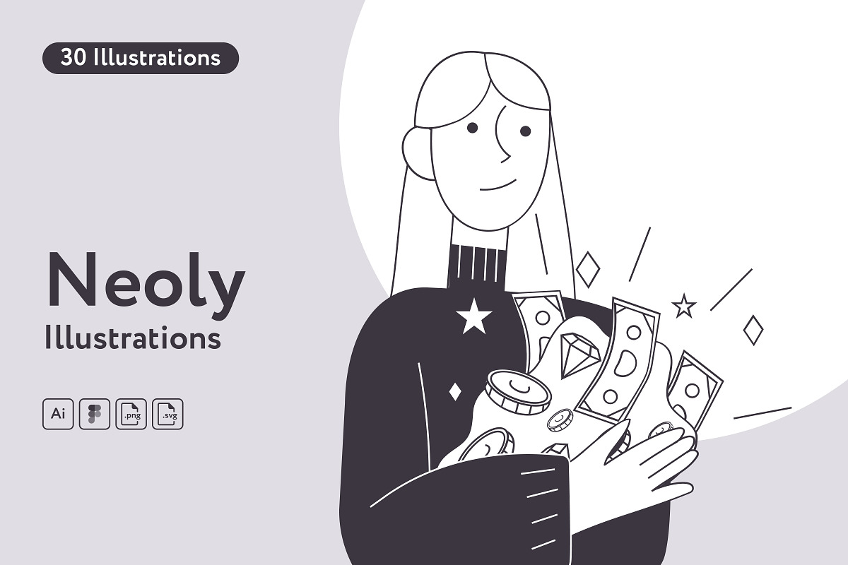Neoly Finance Illustrations, a Finance Illustration by Welovegraphics (Photo 1 of 8)