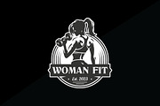 Vintage Woman Fitness Logo Template, a Branding & Logo Template by Heavtryq Design (Thumbnail 3 of 4)