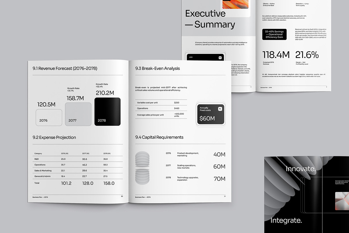 Minimalist Business Plan - GAND, a Brochure Template by fakhroo (Photo 10 of 10)
