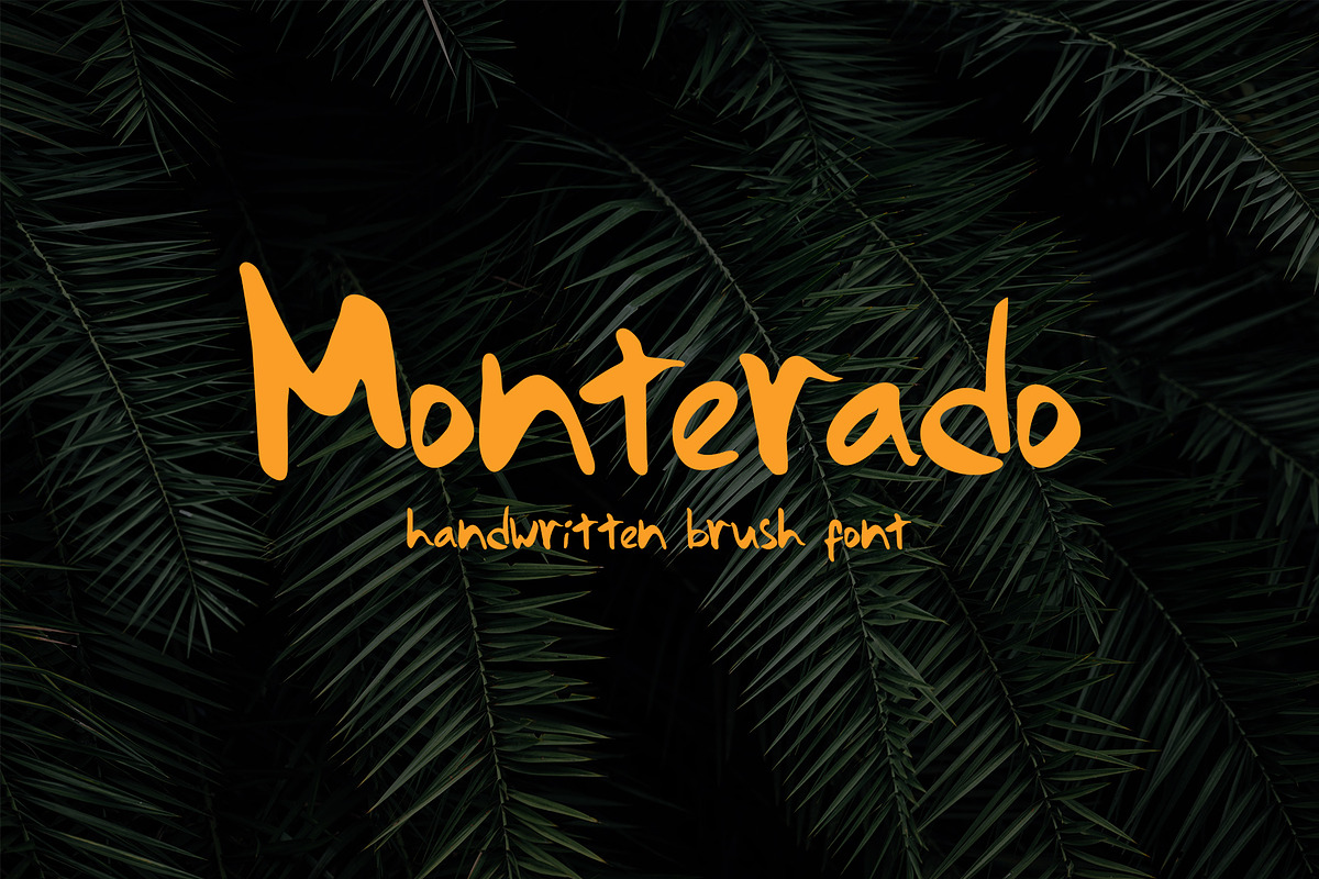 Monterado - Handwritten Brush Font, a Font by Wellscript Studio (Photo 1 of 7)