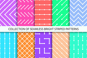 Bright colorful striped patterns, a Pattern Graphic by ExpressShop