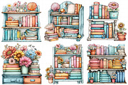 Summer Bookshelf Clipart, an Illustration by Daily.Designs (Thumbnail 3 of 8)