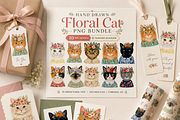 Floral cat clipart, an Object Illustration by HeavensStar (Thumbnail 5 of 5)