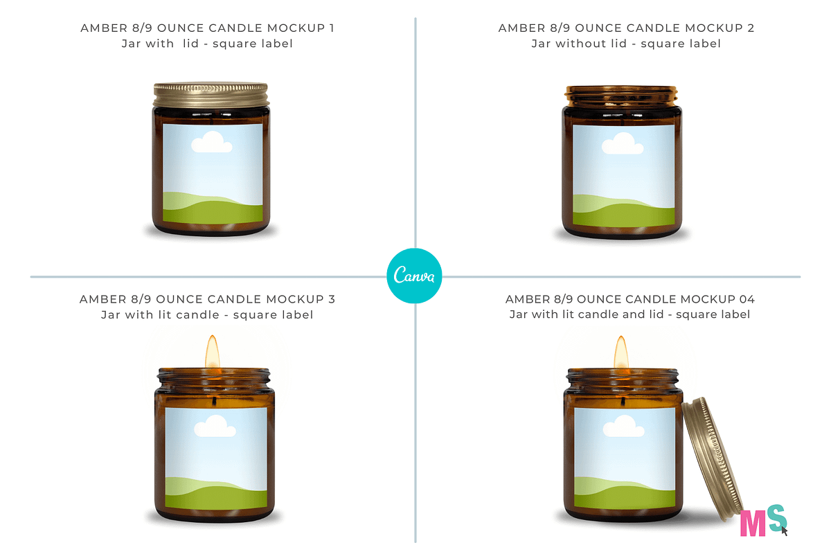 Amber Candle Jar Mockup for Canva, a Mockup by Mockup Scene (Photo 4 of 21)