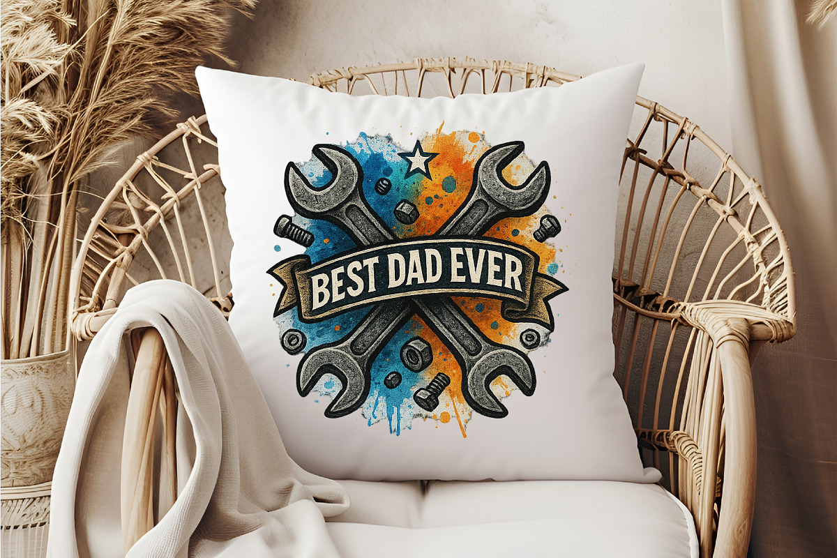 Best Dad Ever PNG, Father's Day PNG, an Illustration by DreamCafeArt (Photo 5 of 7)