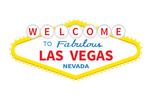 Welcome to Las Vegas sign. Vector