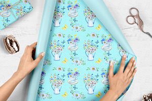 Daisy Patterns Seamless Floral Paper