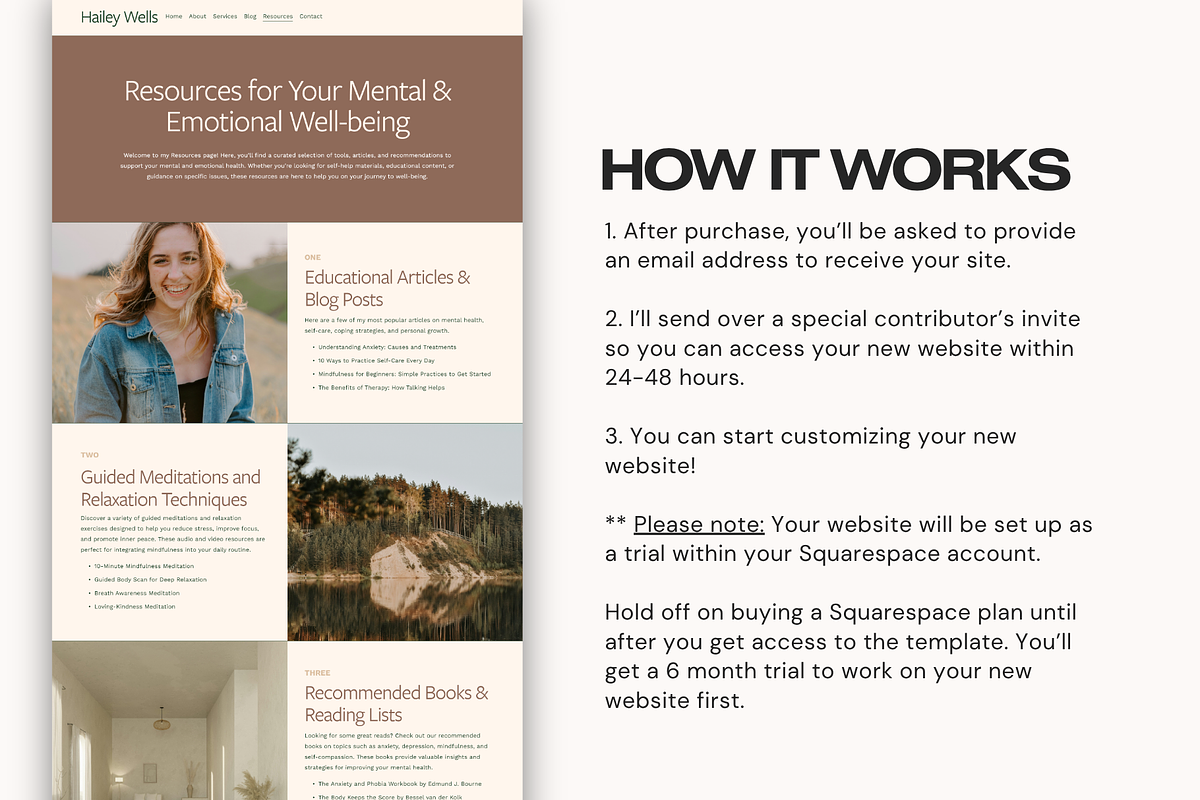 Squarespace 7.1 Website Template, a Squarespace Template by molly ho studio (Photo 4 of 10)