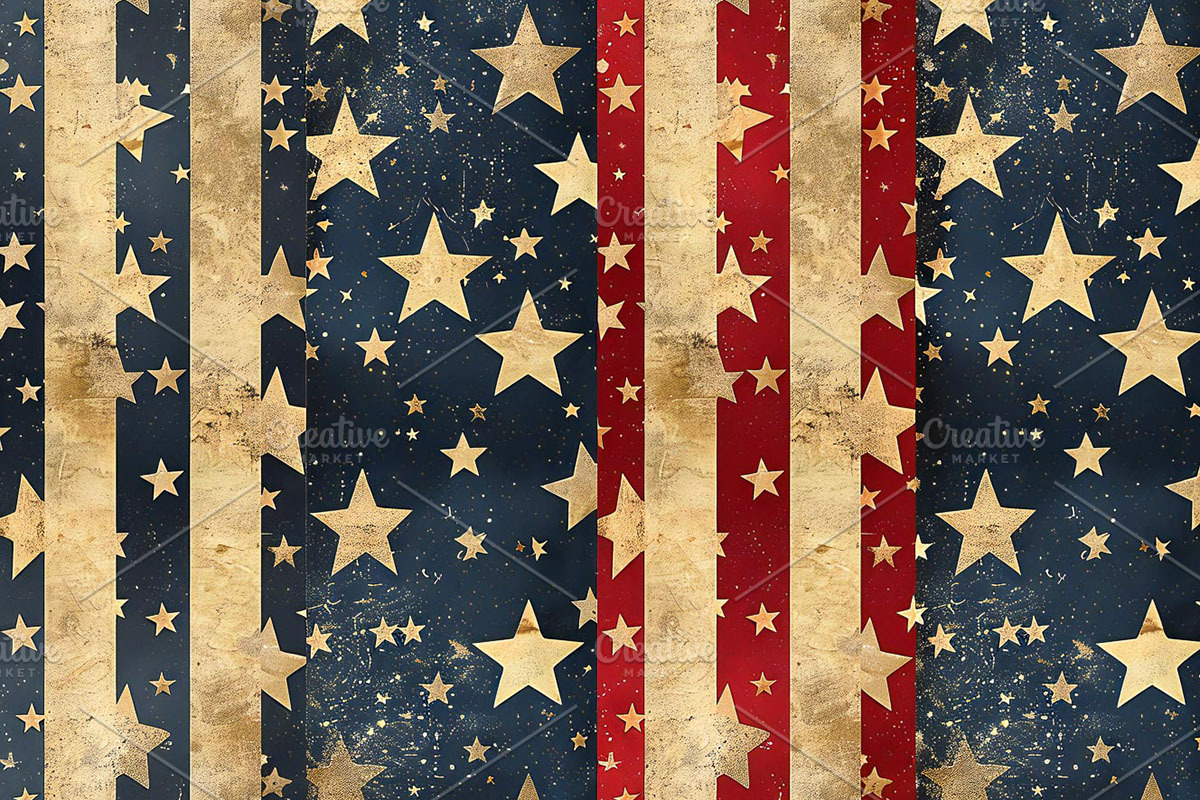 4th of July Vintage Digital Paper, a Texture Graphic by VetalStock (Photo 6 of 16)
