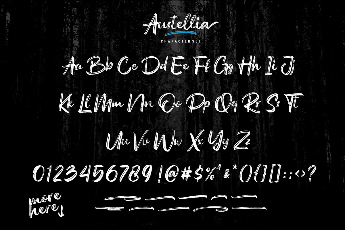 Austellia - Handbrush Font preview 6