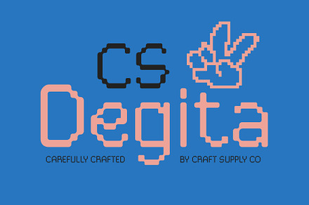 CS Degita – Pixel Font, a Sans Serif Font by Craft Supply Co.