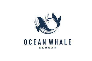 Whale logo design silhouette animal, a Branding & Logo Template by Maylianaw28