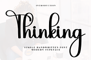 Thinking, a Handwritten Font by InermediaSTUDIO (Thumbnail 1 of 14)