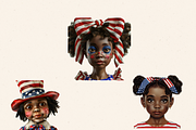 4TH OF JULY DOLLS CLIPART PACK, a Person Illustration by Daring Digies (Thumbnail 4 of 9)