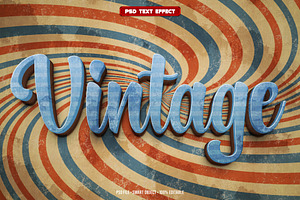 Vintage 3D editable text effect, a Layer Style Add-On by Hello Muh