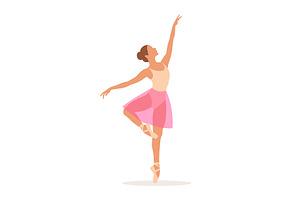 Beautiful ballerina girl icon, a Person Illustration by Elen_Art