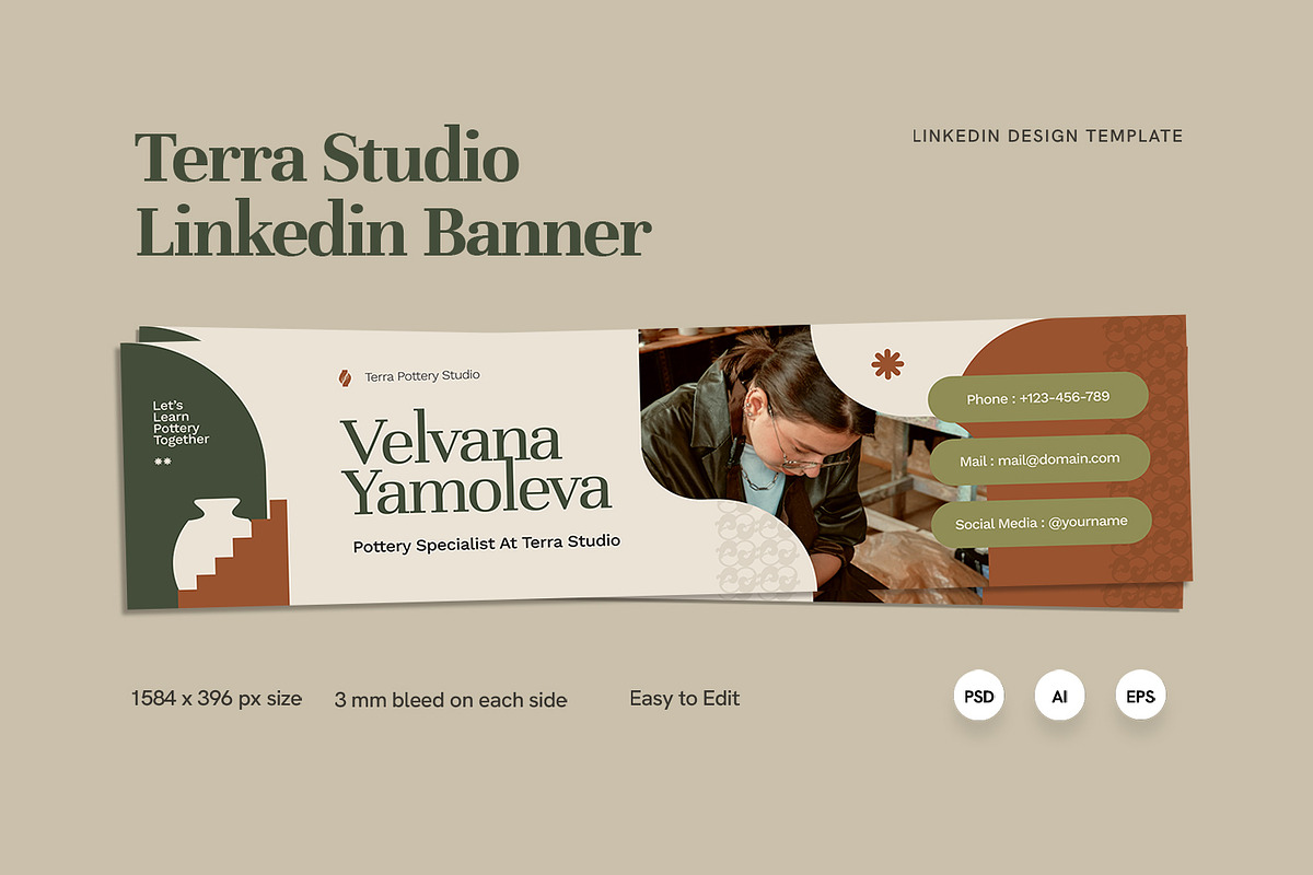 Terra Studio - Linkedin Banner, a Social Media Template by Fannan Studio (Photo 1 of 3)