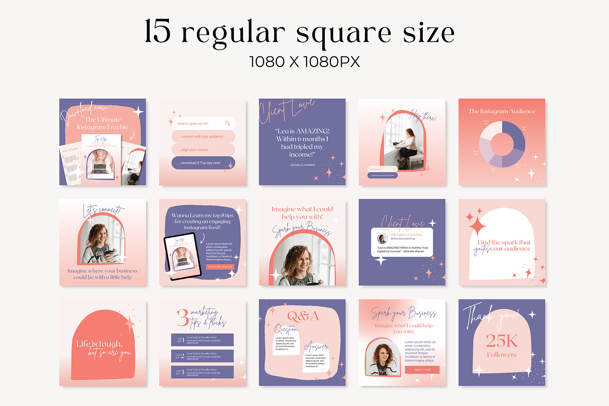 Instagram Post Template Bold Canva, a Social Media Template by HerstedHertz (Photo 3 of 9)
