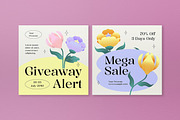 Pink Floral Spring Square Banner, an UI Kit Template by graphicook (Thumbnail 5 of 5)