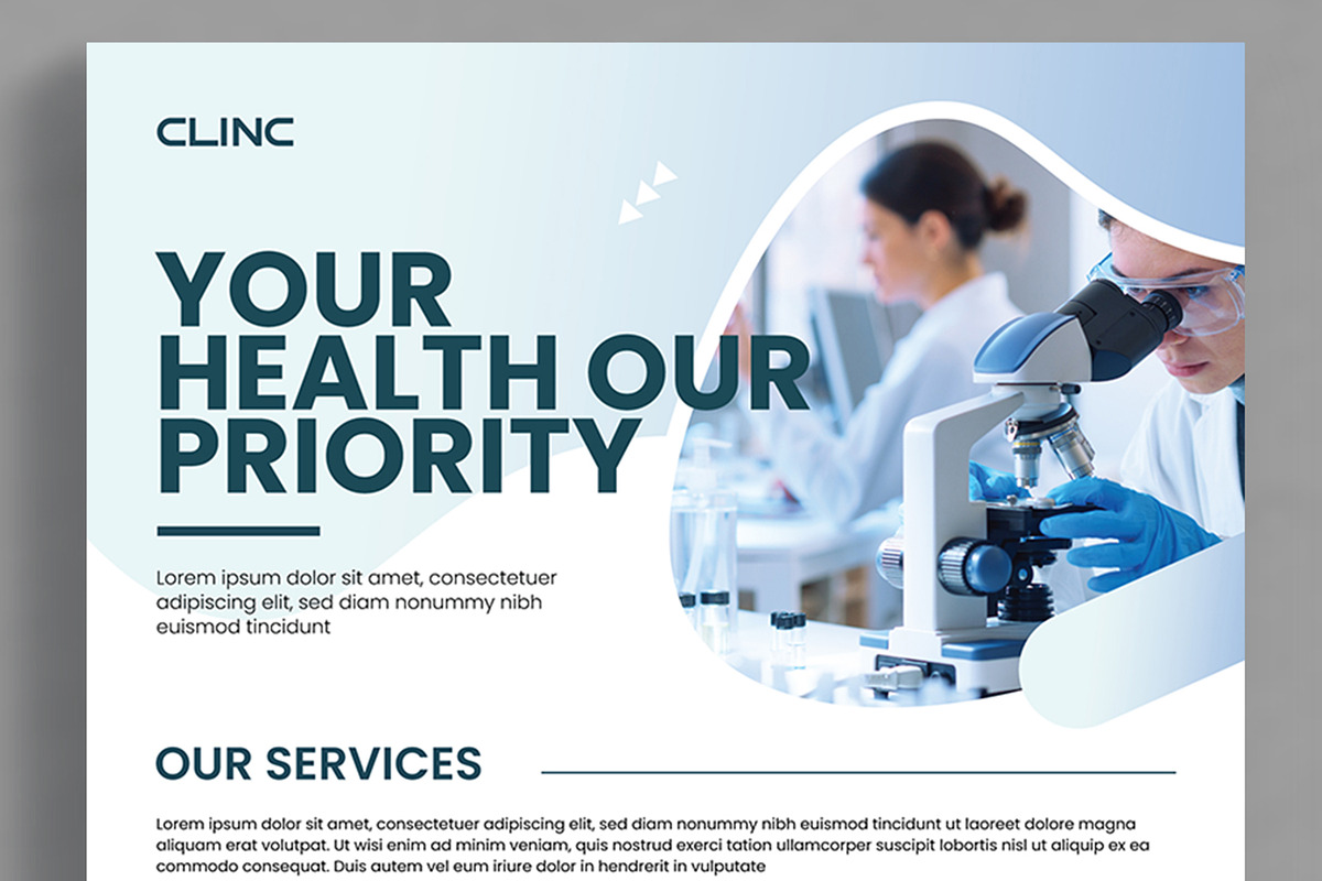 Medical and Clinic Flyer Template, a Flyer Template by ContestDesign (Photo 2 of 3)