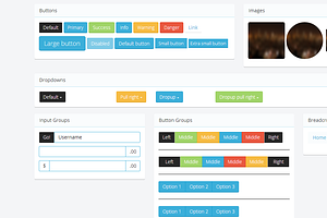 Bootstrap 3.0. RC2 Theme White-blue