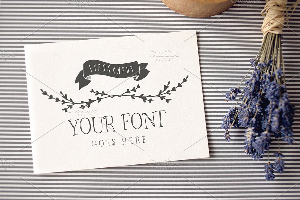 • Typography • Logo • Invitation •, a Product Mockup by show it better (Photo 1 of 5)