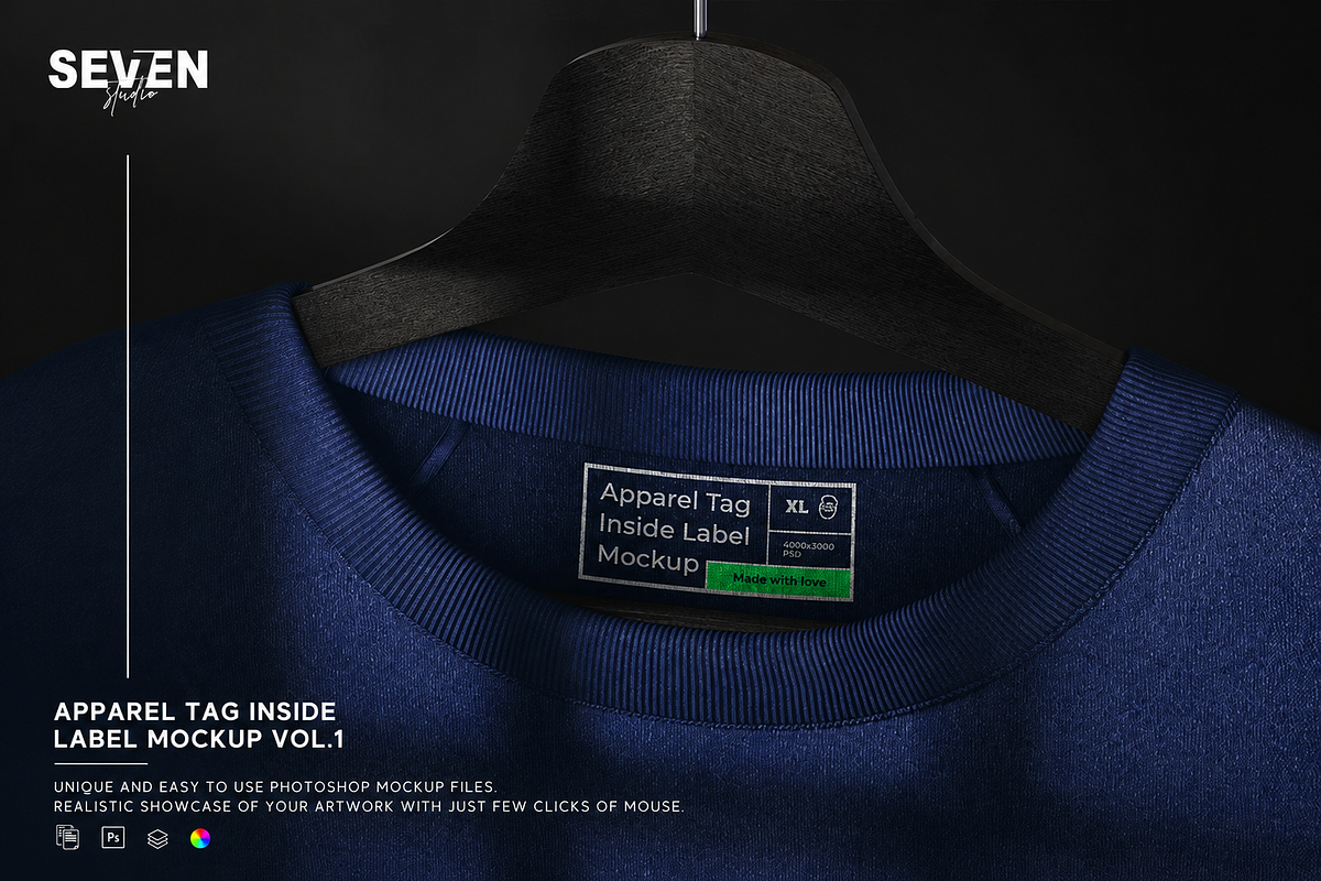 Apparel Tag Mockup Template, a Shirt Mockup by Se٧enStudio (Photo 1 of 2)
