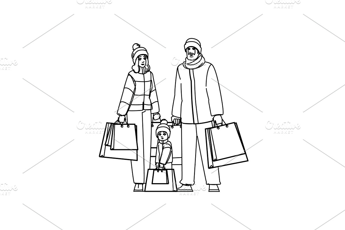 celebration holiday market family, a Person Illustration by pikepicture