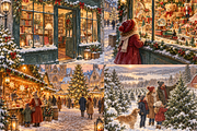 Illustrated Christmas Postcards, a Seasonal Illustration by MarisoArt (Thumbnail 6 of 7)