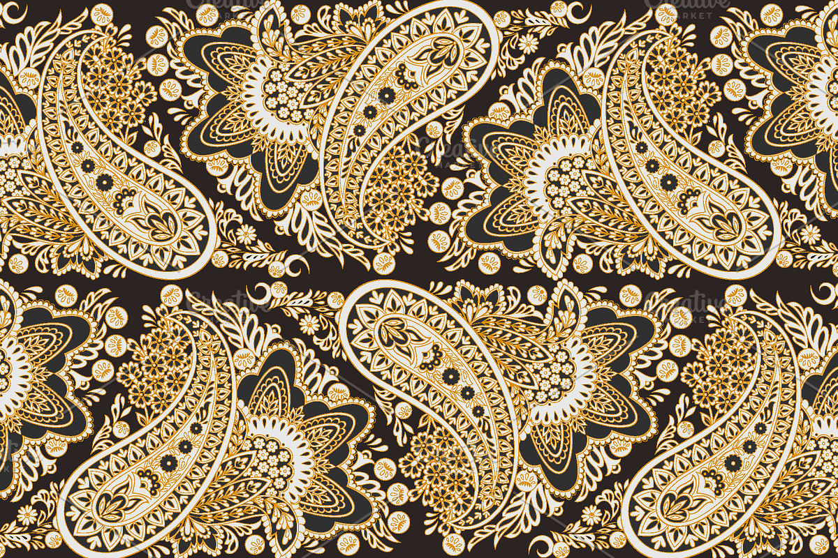 6 Floral paisley patterns, a Graphic by antalogiya (Photo 6 of 7)