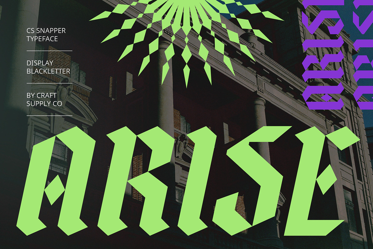 CS Snapper – Blackletter Font, a Blackletter Font by Craft Supply Co. (Photo 4 of 8)