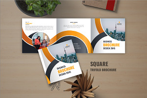 Business square trifold brochure, a Brochure Template by Pavel_design