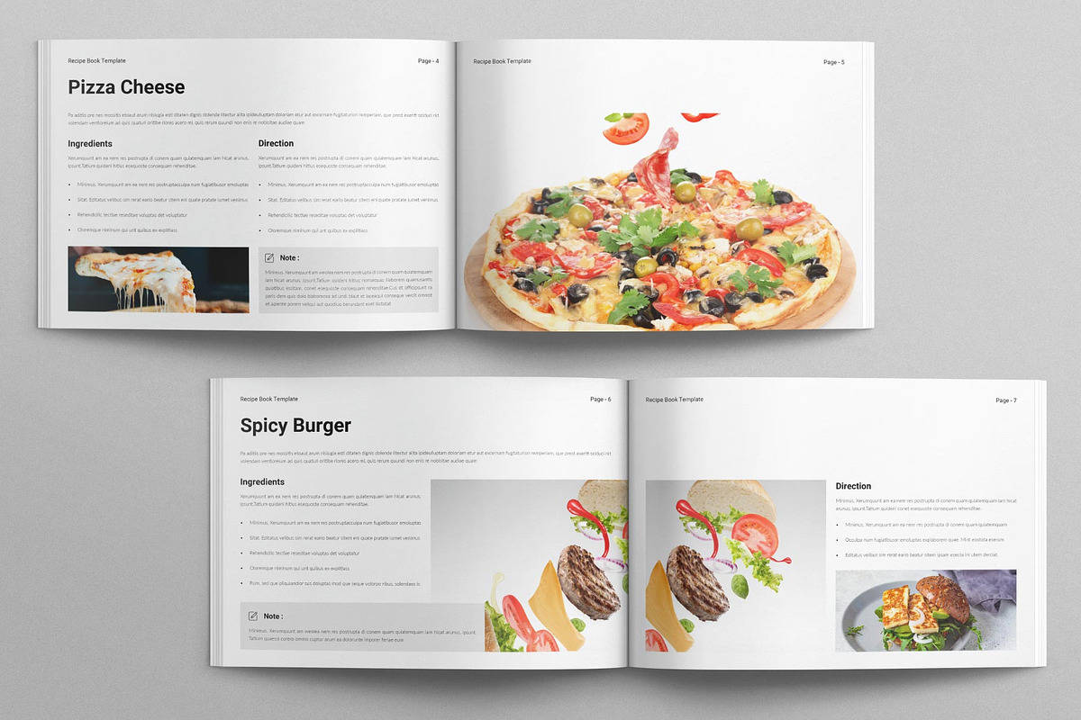 Digital Recipe Book Template, a Brochure Template by E-Type (Photo 3 of 7)