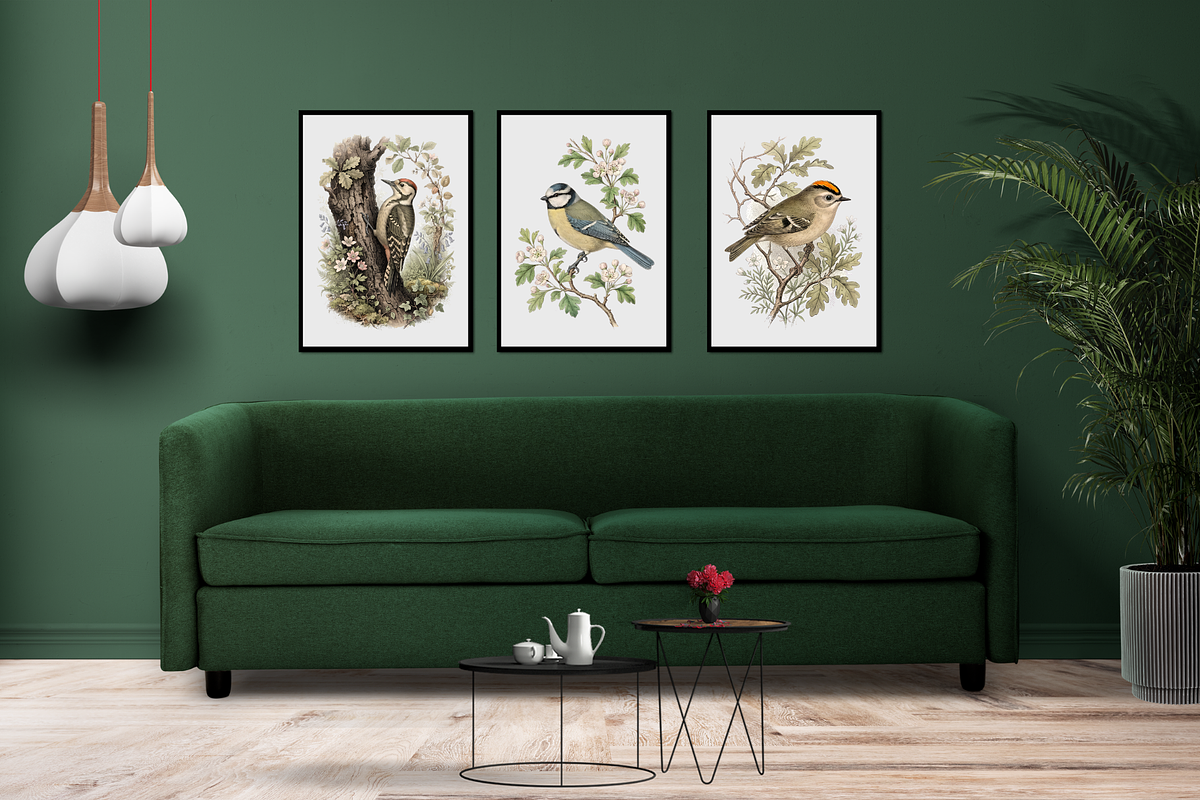 Vintage Garden Birds Illustrations, a Decorative Illustration by youtoview (Photo 2 of 17)