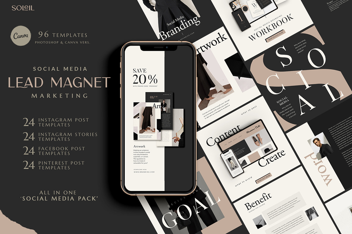 6 in 1 Bundle Coach Creator CANVA PS, a Magazine Template by Eviory (Photo 11 of 106)