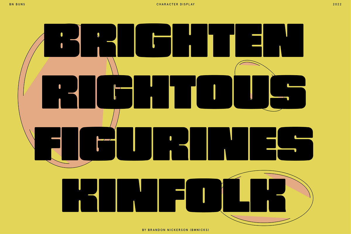 Buns, a Sans Serif Font by Bnick (Photo 6 of 10)