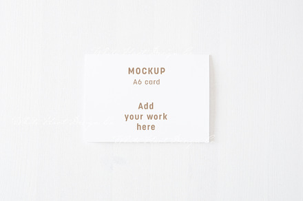 A6 landscape card mockup