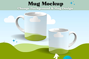 Mug Mockup Canva Template, a Cups & Container Mockup by GraphiCarola (Thumbnail 1 of 7)