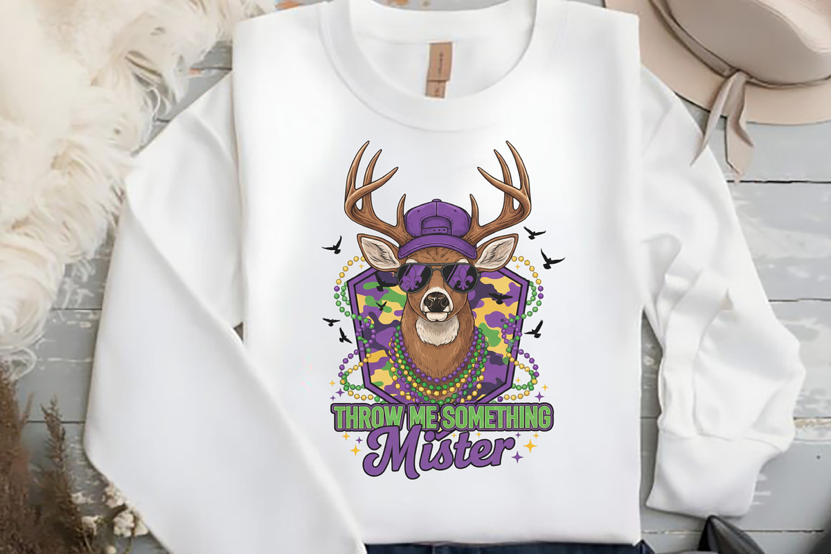 Mardi Gras Deer Sublimation PNG, an Illustration by Black Bird Studio (Photo 2 of 3)