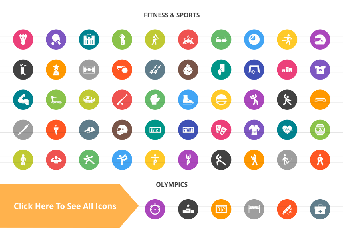 860 Activities Filled Round Icons, an Outline Icon by IconBunny