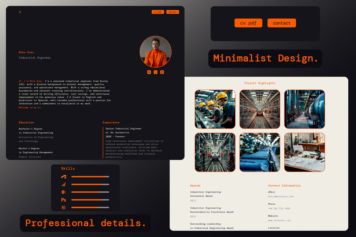 Knox - Resume Framer Template, a Landing Page Template by Salomon Studio (Photo 4 of 8)