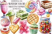 Watercolor Sweets Clipart, an Illustration by Daily.Designs (Thumbnail 1 of 5)