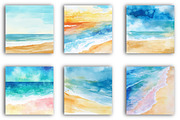 Abstract Beach Watercolor Background, an Illustration by SinaCreation (Thumbnail 5 of 5)