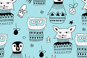 Christmas doodle set, an Animal Illustration by alexmakarova (Thumbnail 5 of 11)