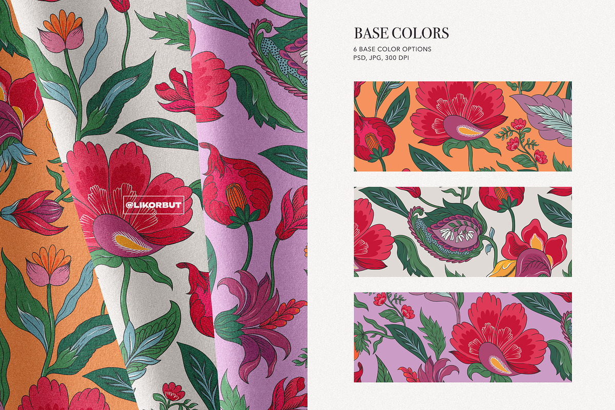 Sari Chintz Asian Ethnic Pattern, a Pattern Graphic by likorbut (Photo 6 of 11)