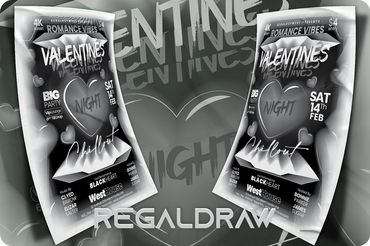 Valentines Flyer, a Flyer Template by regalDRAW (Photo 3 of 4)